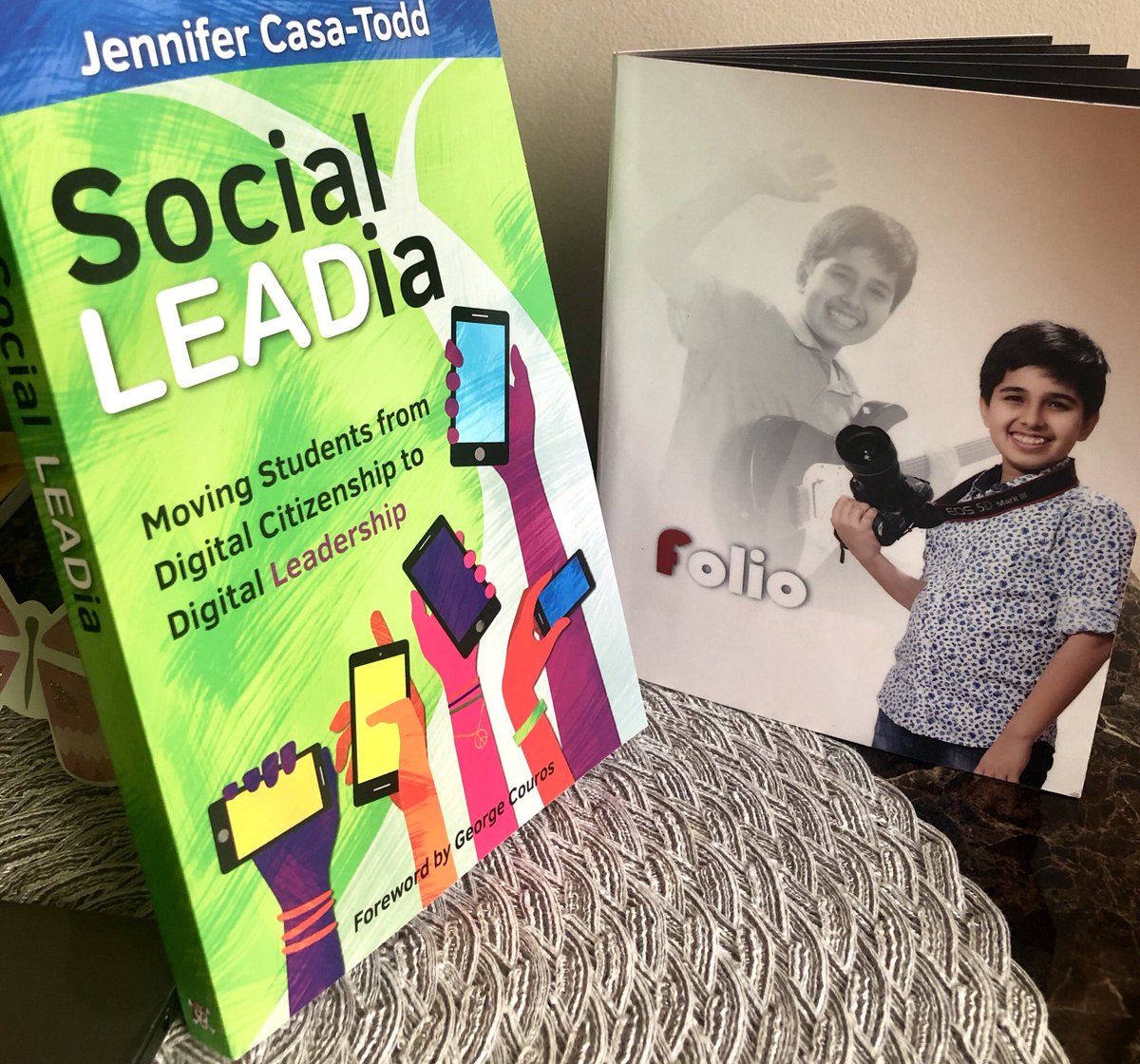 #BookTime with #socialLEADia Weekend reading with #Digcitkids -  @Ayushchopra24 and @WonderAnanya - From Digital Citizenship to Digital Leadership. Thanks for the gift dear @JCasaTodd Loved the gesture 💝