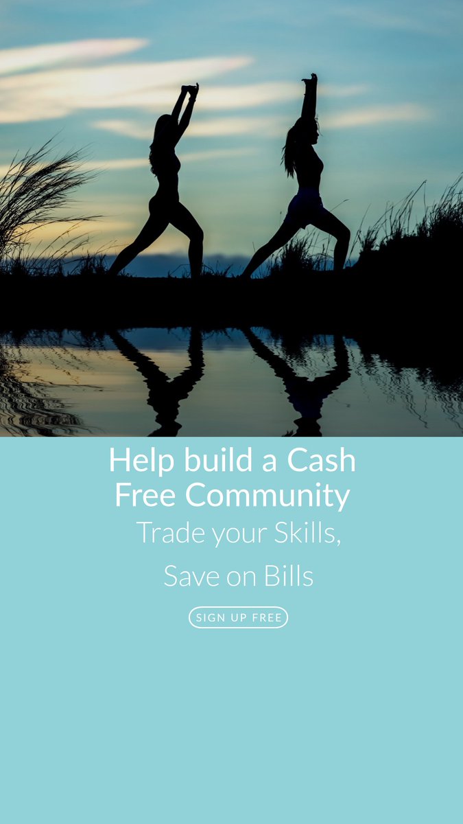 Help build a Cashfree Community. Meet like-minded locals and build long lasting connections with the people looking to trade goods and services to save cash. We put money in the pockets of the consumer &amp; keep product moving for the businesses. 

Sign up Free,
#barter #freelancer