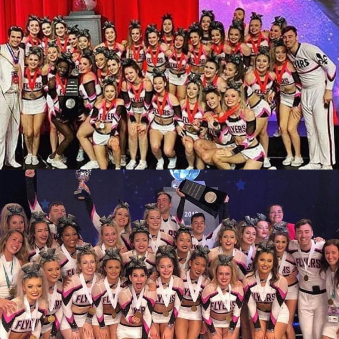 Cheer__Threads's tweet image. Canada
•4 bronze🥉 with Ace Vicious, PCT Temptation, VAS Ice Queens, and Flyers Lightning
•3 silver🥈 with Pirates Athletics Black Flag, CheerSport Grey Reef Sharks, and Flyers Fearless
•4 gold🥇 with CheerSport Great Whites and Flyers Knockout, Notorious, &amp;amp; Karma