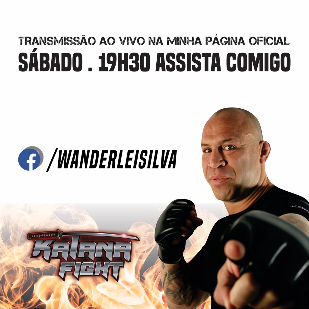 Assista agora no meu facebook oficial a transmissão ao vivo do @katanafightmma 👊🏼 Link ao vivo facebook.com/wanderleisilva…