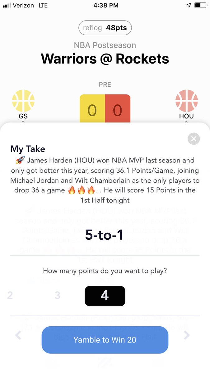 REFLOG18's tweet image. I’ll be locked into the #CBJ tonight but I will be keeping an eye on the NBA to follow my wagers on @YambleSports (while hate watching Warriors/Rockets) 😂

Try &amp;amp; beat me- make your takes- predict what happens in the game, top scores win cash. Gives the #NBAPlayoffs some juice 🔥