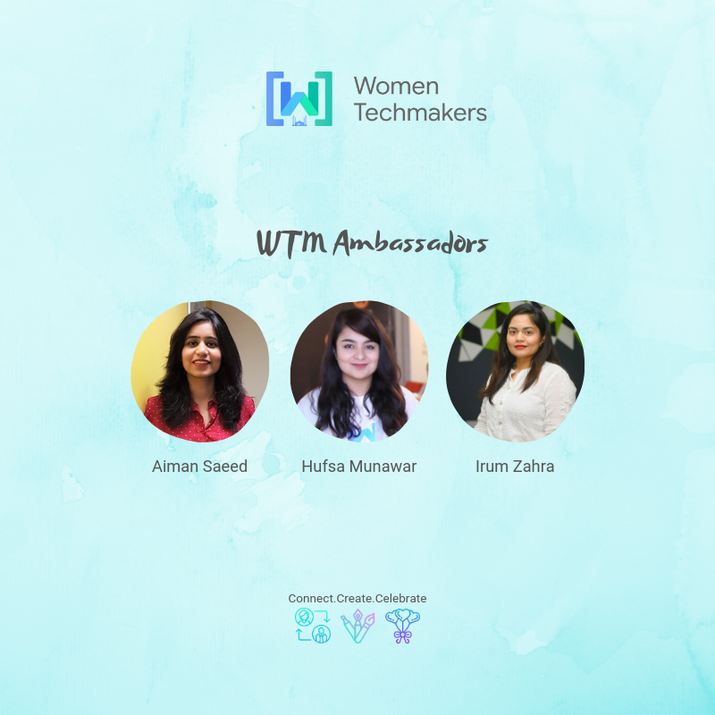 This is the time to announce the newly selected #Google #WomenTechmakers #Ambassadors of #Islamabad.
Please put your hand together for three awesome ladies who are changing the world one step at a time
<a href="/aimans_3/">Aiman</a> | @HufsaMunawar | <a href="/irumzahra_/">Irum Zahra Awan</a> 

#WTM #GCDCislamabad #GDGIslamaabd