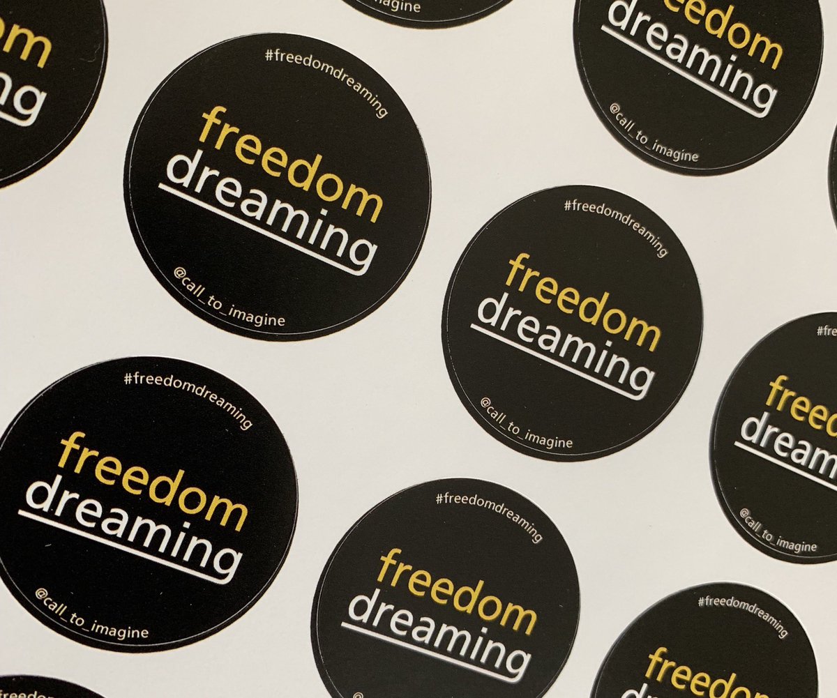 awheeler_dh's tweet photo. The 1st set of @call_to_imagine stickers came today! Stay tuned, the 2nd set might be a cool (and interactive!) sticker 😎😁#freedomdreaming https://t.co/8GWYXgrM87