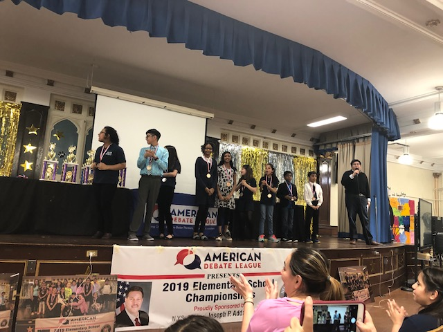 KevinBurke115's tweet photo. 1st Place again! Congratulations to our talented 5th Grade Debate Team. Thank you @PS91Q for hosting &amp; @SenJoeAddabbo @American_Debate for sponsoring this event. #Champions https://t.co/h4oOIJoK9H