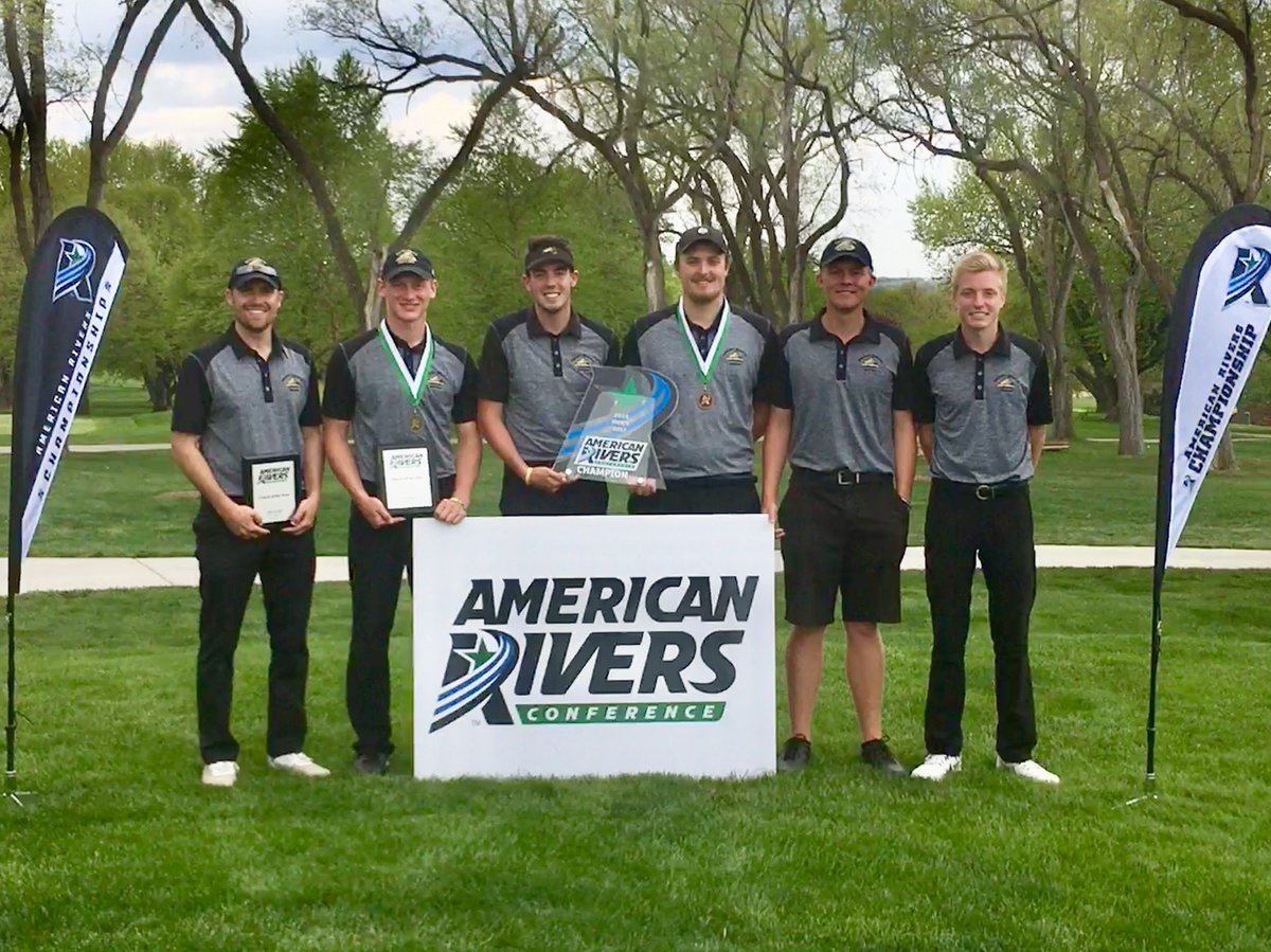 NWUSports's tweet photo. Repeat Champions!! @NwuMensgolf wins American Rivers Conference Championship and earns a spot at NCAA III Championship https://t.co/4qoXLeuEDj