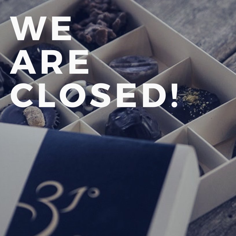 31DegreesCC's tweet photo. We are closed today but we will be back tomorrow providing your chocolate and coffee fix! See you then! https://t.co/E6Hf12paXS