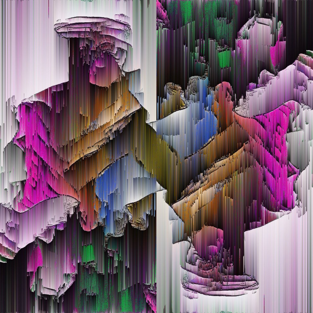 unityofmulti's tweet image. &quot;Upside-Down&quot; - #dailyart 123
#glitchart #pixelsort #cryptoart