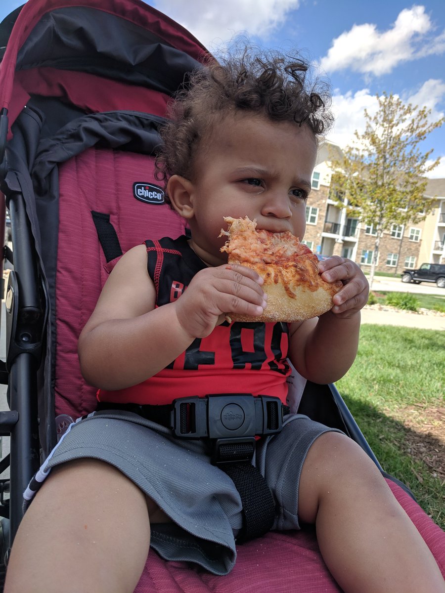 coachswife44's tweet photo. Guess we are eating whole slices of pizza now.....#bigdog #notevenone #footballfamily #gamechangers #futurelinebacker #pizza https://t.co/g572qh88jW