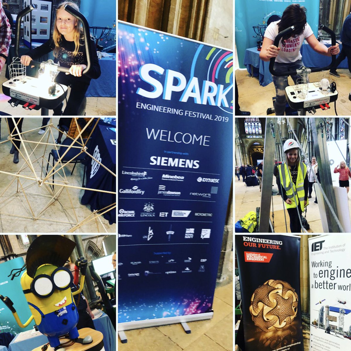 Brilliant afternoon <a href="/SparkLincoln/">SPARK! Lincoln</a> <a href="/LincsCathedral/">Lincoln Cathedral</a> #engineeringfestival19 a brilliant event to inspire future engineers explaining education pathways &amp; how engineering is used in every day life. @MrMRoberts1 fab idea for a #STEM trip next year for @SpilsbyPrimary 🤔