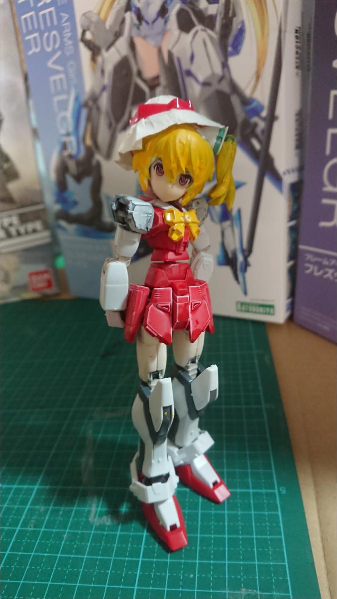 Wolker Thinking ガンプラ ガンプラ改造 フランドール スカーレット ガンダムf91ベースで改造した問題作です 腕部 腰部 太ももがf91です 何が問題かというと 塗装をミスって腕部関節がボロボロになっていることです 特に細い小さいパーツへの