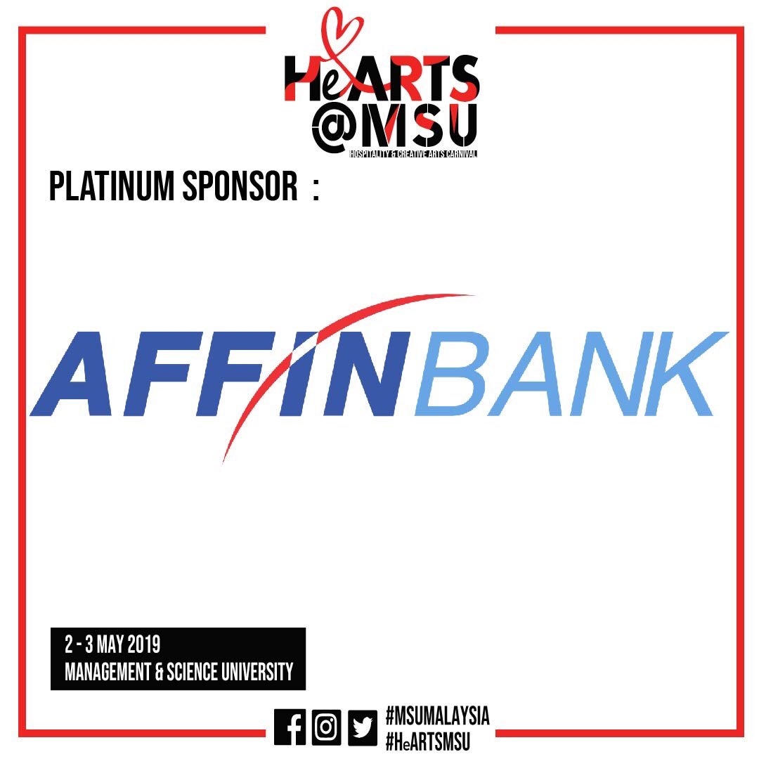 HeARTSMSU's tweet photo. Thank you sponsor for our HeARTS@MSU 2019 Event ‼️😍✨❤️
.
#HeARTSMSU
#msumalaysia
#msualumni
#msucollege
#vendors 
#sponsor https://t.co/KCRJ1BLWr2