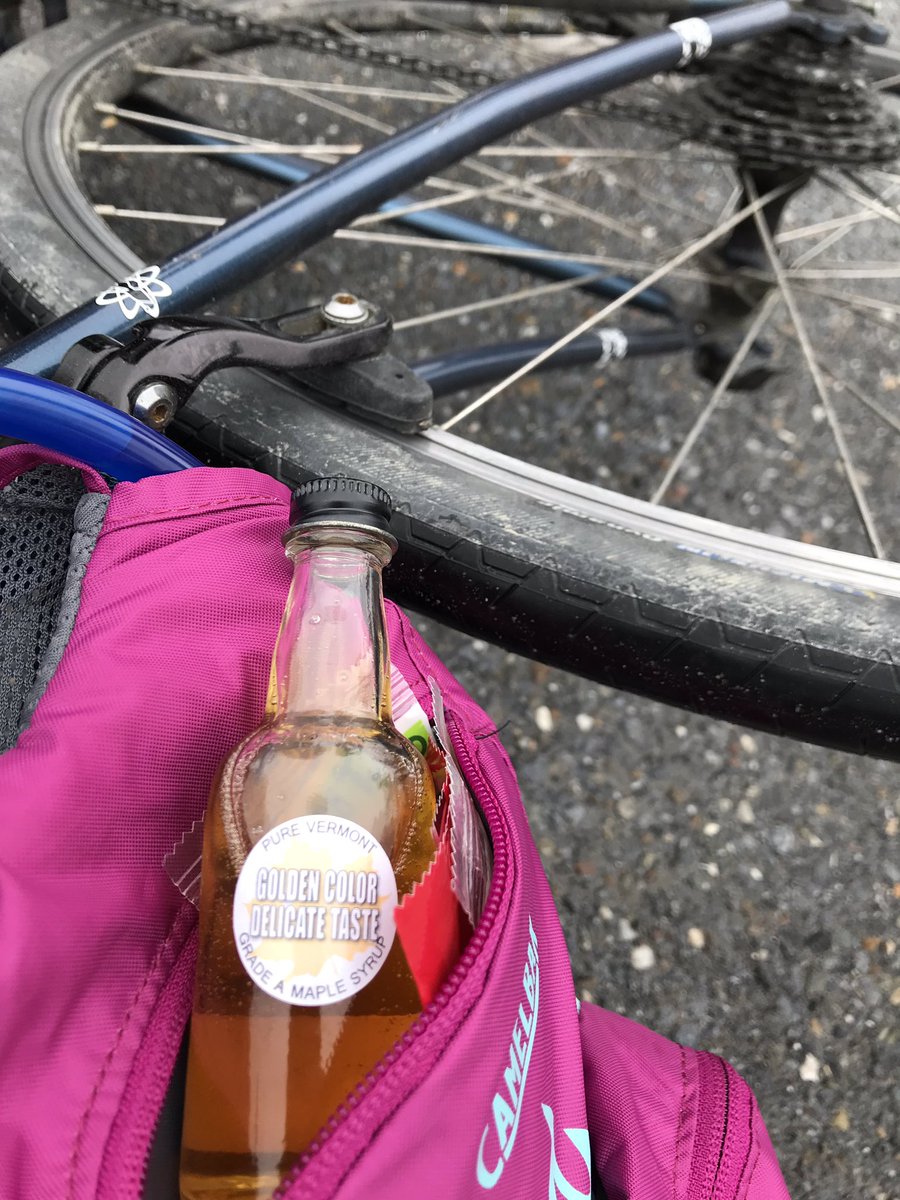 DarcieAbbene's tweet photo. Waterbury Gravel Grinder. I got the best snacks, yo. #nectarofthegoddesses #maplegoodness #sapsucka https://t.co/hEzlnJTgQg