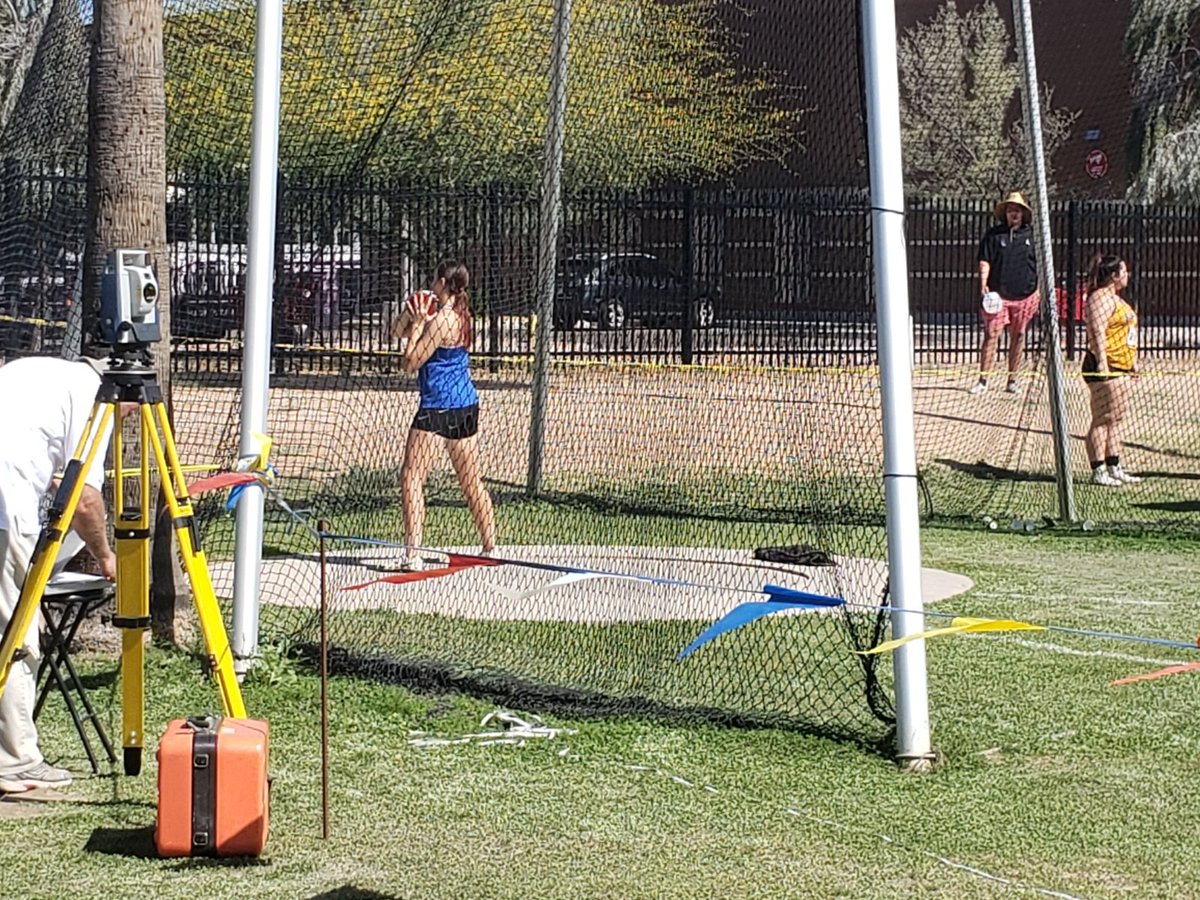 Arizona State Track Meet Angie throwing discus