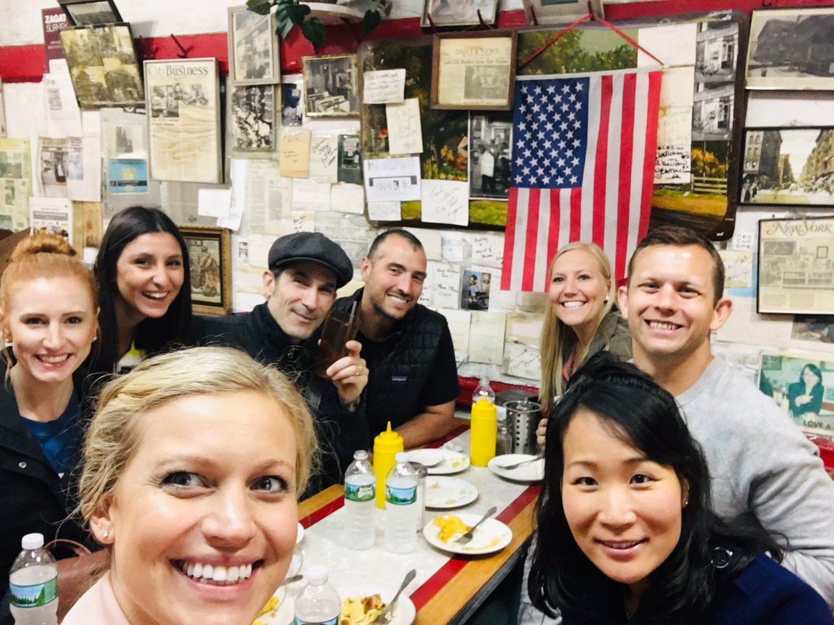 RealNYTours's tweet photo. Doesn’t get any better than egg creams at Classic Coffee Shop and knishes from Yonah Schimmel. Just another day on our Lower East Side Tour. Thank you Arizona for all the smiles and laughs.
#yonahschimmel #lowereastside  #nycwalkingtour #newyorkcity #realnewyorktours #realnewyork https://t.co/hbzhwp984V
