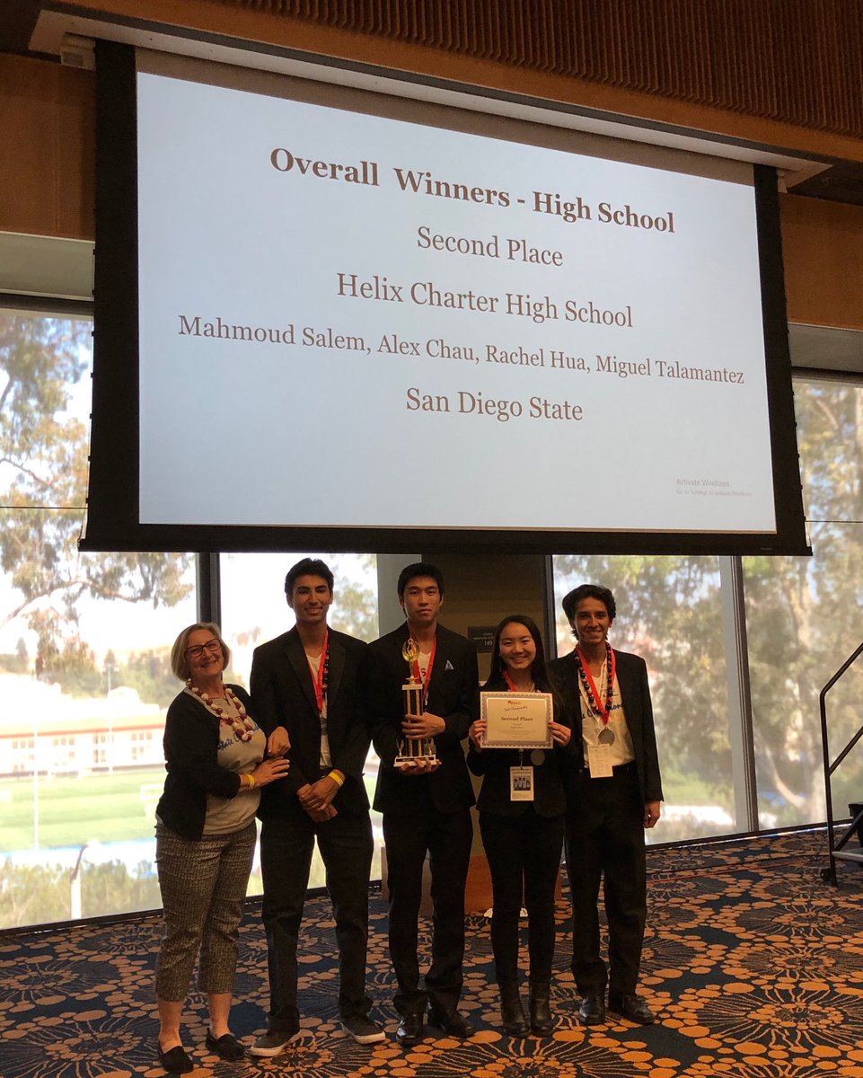 ByrdDebE's tweet photo. Helix Charter takes 2nd in the State for Engineering Design. Plastic Prevention #helixcharter #mesasdsu https://t.co/m9Wq7TSNk3