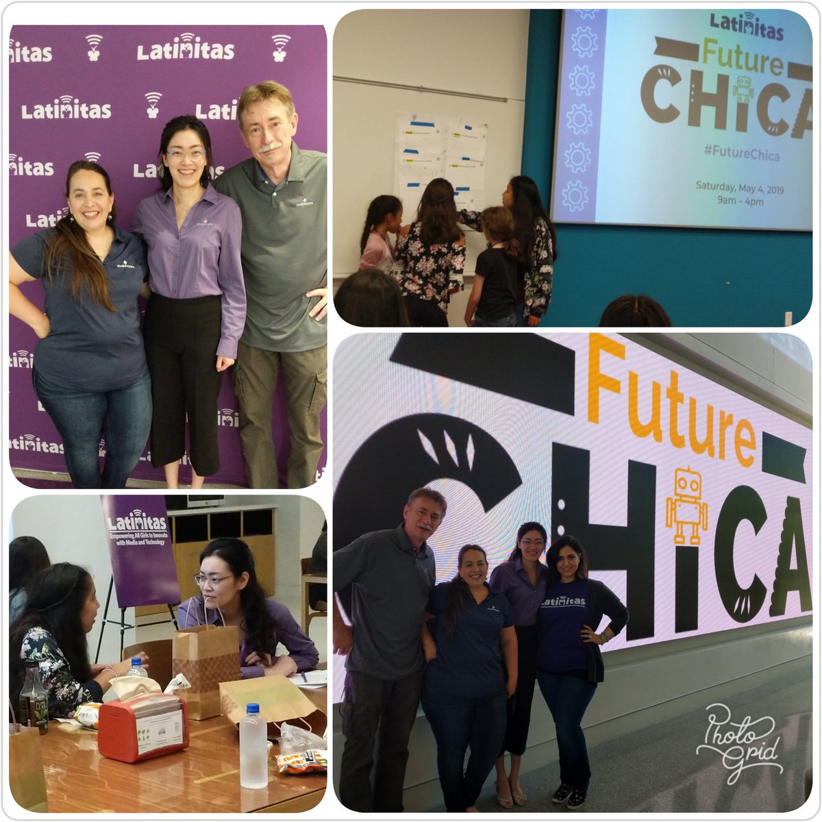 AmeliaAggie's tweet photo. Great day mentoring young girls with my fellow @EMR_Automation volunteers at @Latinitas #futurechica they presented on how to save coyote habitats via #designthinking https://t.co/m58dlJouWD