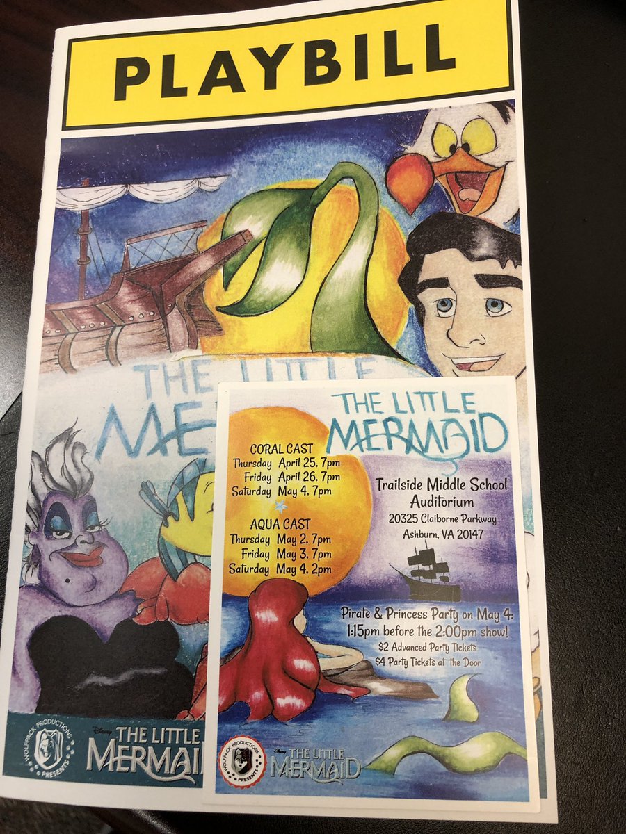 Last performance of The Little Mermaid is about to start to a sold out audience. Amazing talent @TrailsideMiddle. Our @tmspta has done a phenomenal job for our students 🦑🐡🐙