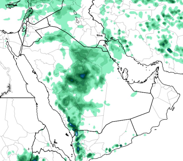vib506080's tweet photo. بحمد لله الخيرات شبه متواصله ع بلادنا والمواقع تشير الي حاله جميله شبه عامه تشمل شمال ووسط وشمال شرق وشرق المملكه والجنوب الغربي حتى مكه وشرق المدينه هذا تراكمي الامطار ٧٢ساعه مـن الامريكي باذن الله ،،،،، https://t.co/r1WsKOtcwv