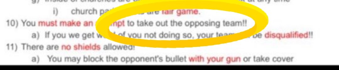 MORGMAN5's tweet photo. @bhs_assassins_ That's kinda dumb tho. Like let us play. This promotes teams to hide at home and not go for anyone which is against the rules. Like it says take out. Not pot shot and hide. https://t.co/7ZlI3UTXJd