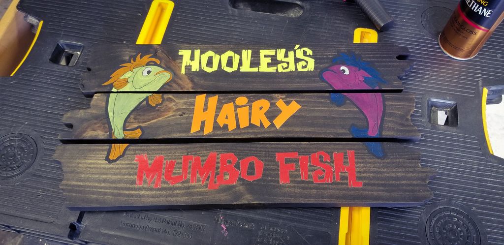 RoosterWorx's tweet image. Negative stencil for text and fish were 2 part, black base and then outlines. Turned out great and client was stoked. Now to mount on display stand
🐔
🐔
🐔
🐔
#customdisplays #craftshows #signdisplay #herefishyfishy #berglundcenter #roanokecraftshow