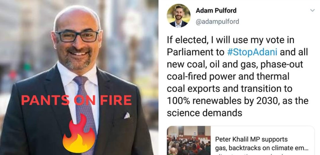 been_zelly's tweet photo. WE MAY BE KIDS, BUT WE ARE NOT PLAYING 

On the left is @PeterKhalilMP ALP incumbent for Wills. He has reneged on his #ClimateEmergency pledge

On the right is @adampulford Greens Candidate for Wills and former UN Youth Australian Representative..says it all 
#weaintplaying https://t.co/GpuORLk3RR