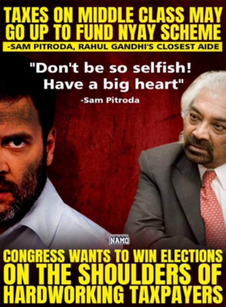 Toddarmal's tweet image. Fraudster @RahulGandhi After Fooling Farmers of Karnataka, Punjab, MP, Rajasthan &amp;amp; Chattisgarh in Name of Farm LoanWaiver ,Still Has The Audacity To Fool People in Name of #NYAY Scheme.This Scheme is Nothing But Megha Scam To Grab Power &amp;amp; fill Own Pocket #AntiMiddleClassCongress