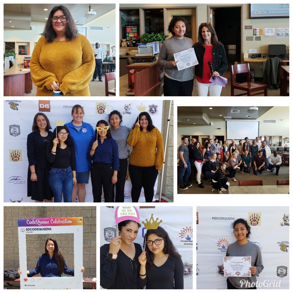 Eduranmath's tweet image. Gaby got 2nd place this time!! Congrats! So proud of these girls! 
Built game n website on distracted driving. @SanPasqualHS #CodeQueensShowcase