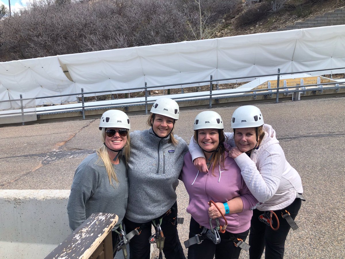 When soccer moms are bad ass #zipline #droptower