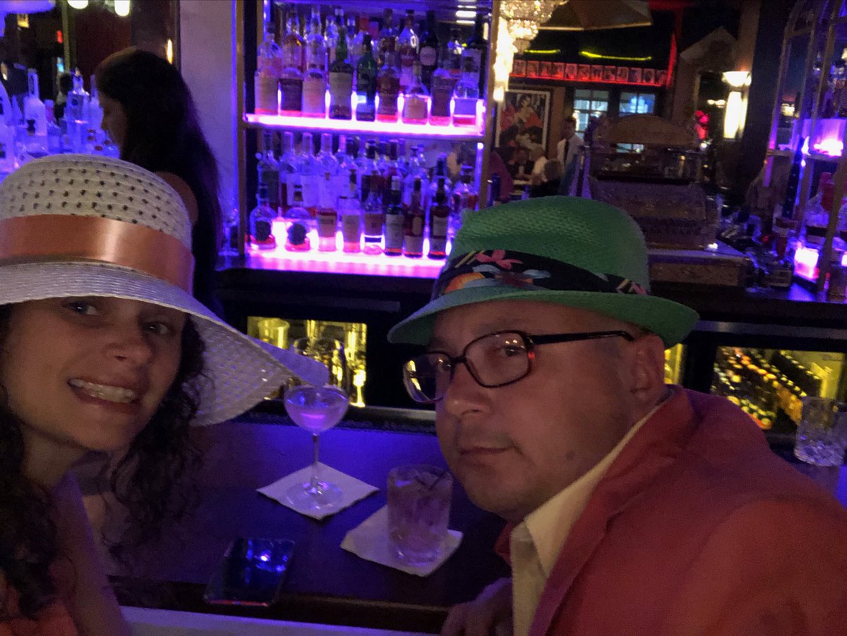 DavidJPeruII's tweet photo. Derby date day continues w a night cap and fine steaks @TheRealJeffRuby downtown. Thx to the #Devoucrew for the Christmas certificates- took a while to use but can’t say thx enough to the best team in golf in #Cincy area https://t.co/m83D8CjbQz