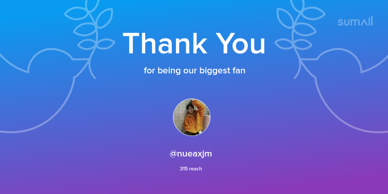 Our biggest fans this week: nueaxjm. Thank you! via sumall.com/thankyou?utm_s…
