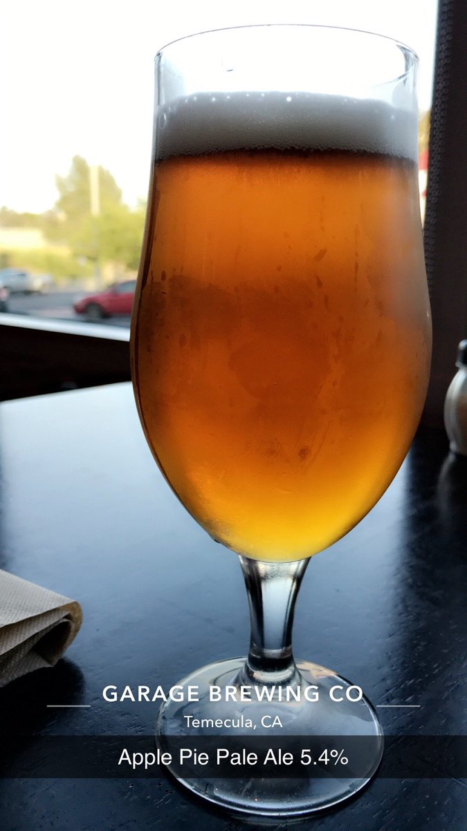 Drumchuck's tweet photo. Apple pie pale ale (@ Garage Brewing Co - @garagebrewco in Temecula, CA) https://t.co/kHbzqzD4w3 https://t.co/0dfrI0fIXD