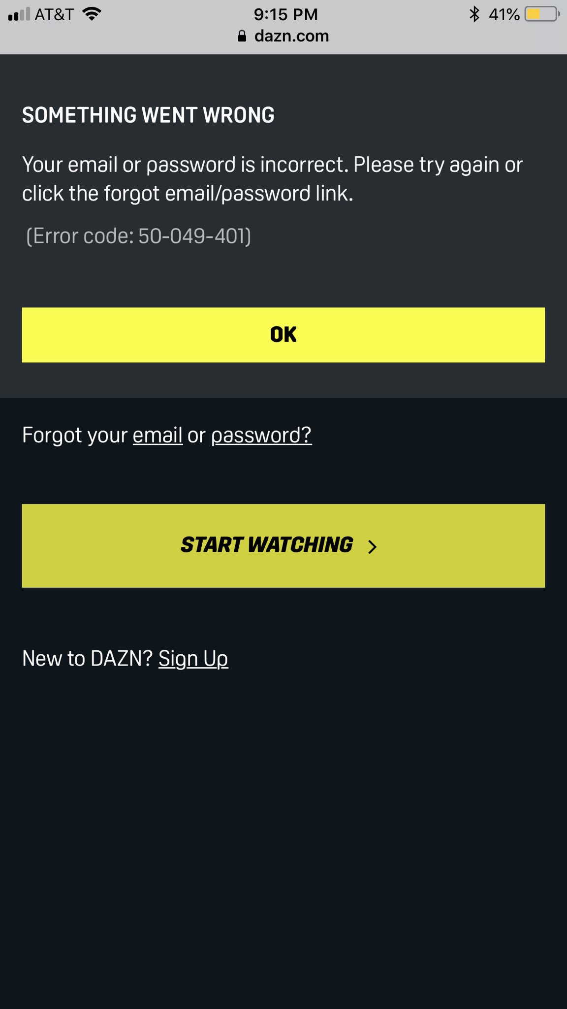 Wong Dazn Usa Help It Won T Let Me Log In To My Account Or Change The Password T Co Gxtkloijdc Twitter
