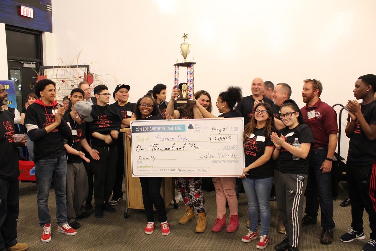 MadisonParkTVHS (@madsonparktvhs) on Twitter photo Congratulations! MPTVHS Carpentry and Facilitaties Management Programs for placing 2nd in the ECO-Furniture Challenge. <a href="/BPS/">Brian Smyth</a> <a href="/CTEWorks/">Advance CTE</a> <a href="/trades/">Trades</a> Congratulations! MPTVHS Carpentry and Facilitaties Management Programs for placing 2nd in the ECO-Furniture Challenge. <a href="/BPS/">Brian Smyth</a> <a href="/CTEWorks/">Advance CTE</a> <a href="/trades/">Trades</a>