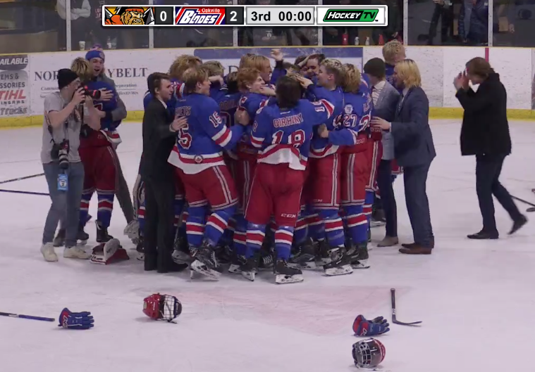 The <a href="/OakvilleBlades/">Oakville Blades</a> (<a href="/OJHLOfficial/">OJHL</a>) win the 2019 #CJHL_DHC following a 2-0 victory over the <a href="/lumberjacks2017/">HEARST LUMBERJACKS</a> (<a href="/NOJHL/">NOJHL</a>). Oakville now advances to the @HC_NJAC, May 11-19, in Brooks, Alta.