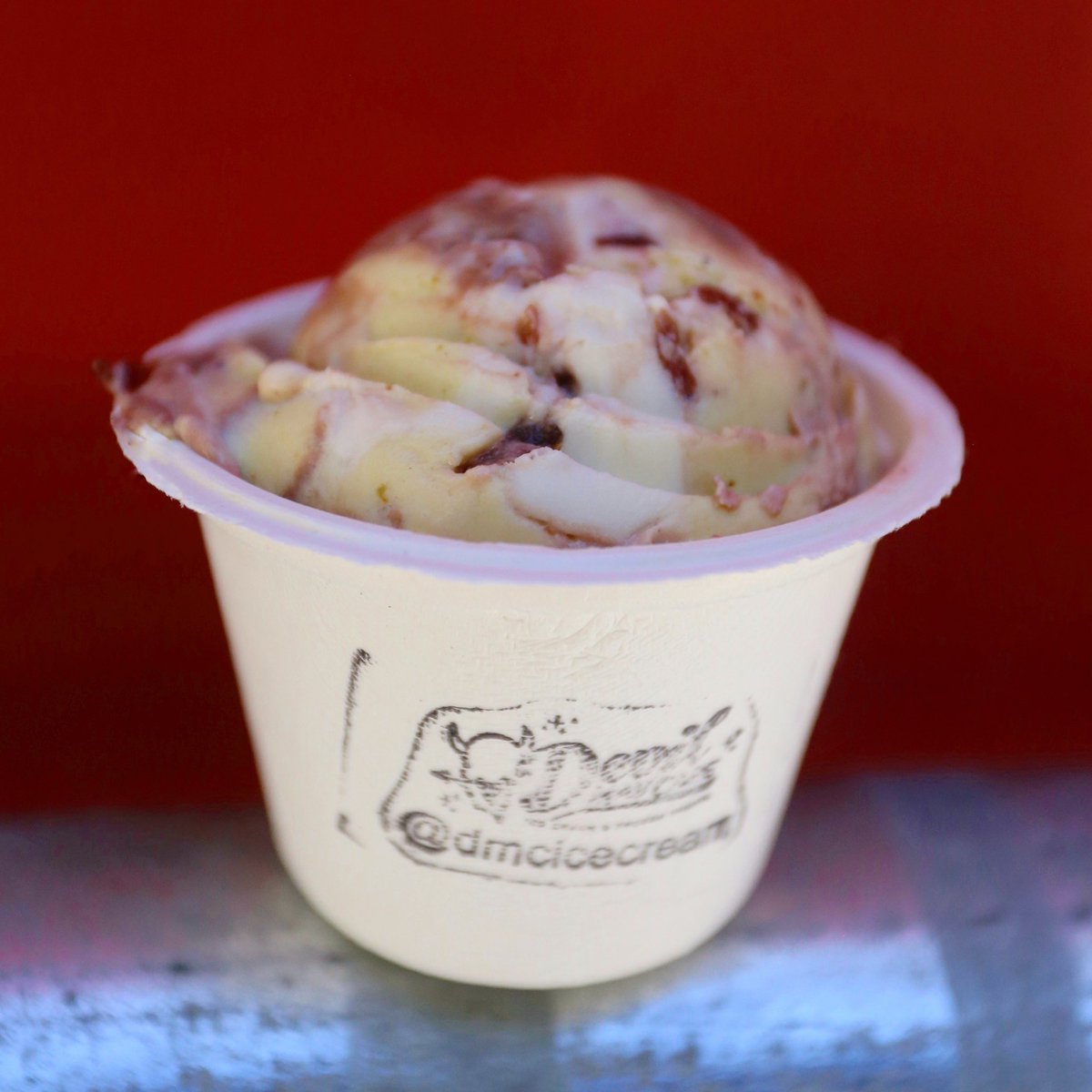 An Italian classic deserves only the best, so we use <a href="/FabbriUsa/">Fabbri USA</a> cherries along with the hand crafted pistachio and chocolate ice creams to make our spumoni! 🍒 #dmcicecream #spumoni #icecream #westsac #amarenafabbri