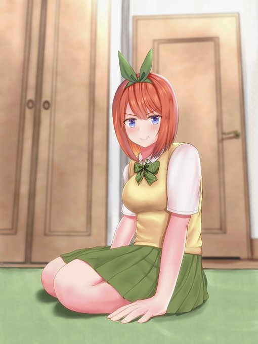 もしげさんがTwitterに投稿した中野四葉(五等分の花嫁)のイラスト。