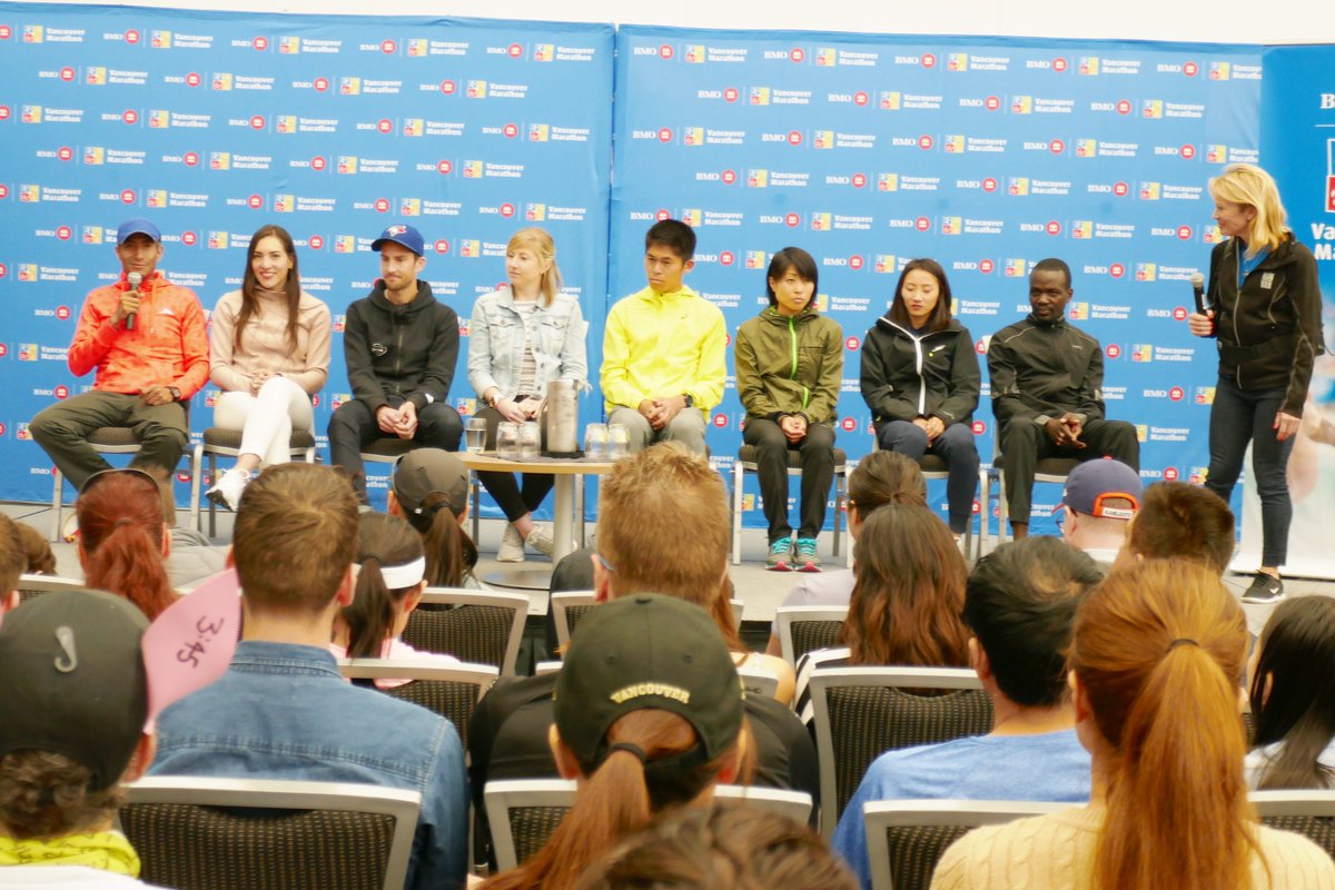 debrakato's tweet photo. Photos from the @BMOVanMarathon Health, Sports and Lifestyles Expo today! Volunteered at Legacy and Elite Runners package pick up! Elite panel at 12! https://t.co/lCfxdmVxZT #volunteer #vancouvermarathon #packagepickup #elitepanel #vancouver https://t.co/YoGyZBrRP0