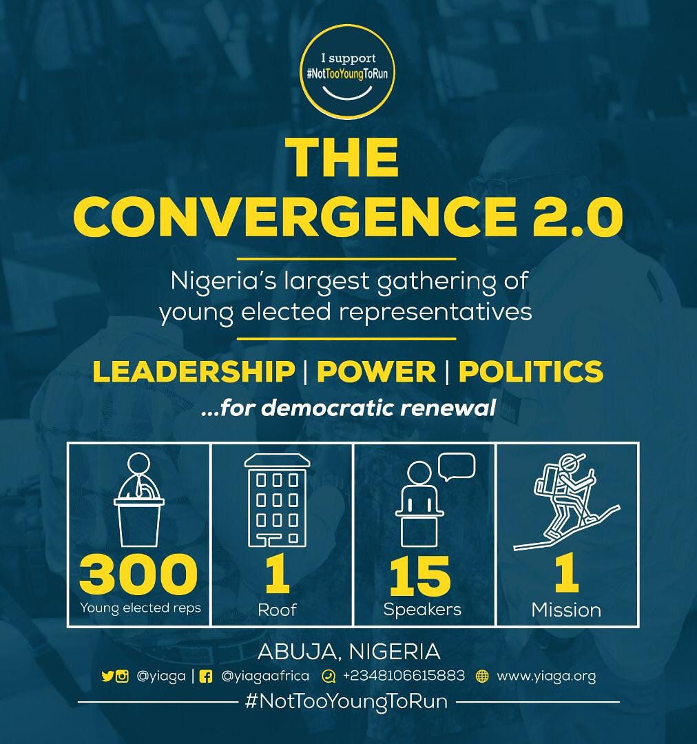 DSamsonItodo's tweet photo. I look forward to welcoming young legislators in the 9th National and State Assembly to #Abuja for The Convergence 2.0 #NotTooYoungToRun https://t.co/EHqsutEM7r