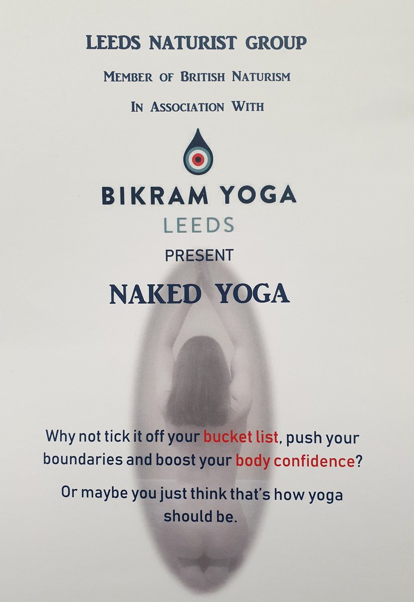 LNG would like to extend a warm (well very warm/hot yoga pun attempt...) invitation to members of <a href="/ashdenenc/">Ashdene Naturists</a> <a href="/ValleyClubHgate/">Valley Club Harrogate</a> to our nude yoga event. Any enquiries are welcome leedsnauristgroup@gmail.com