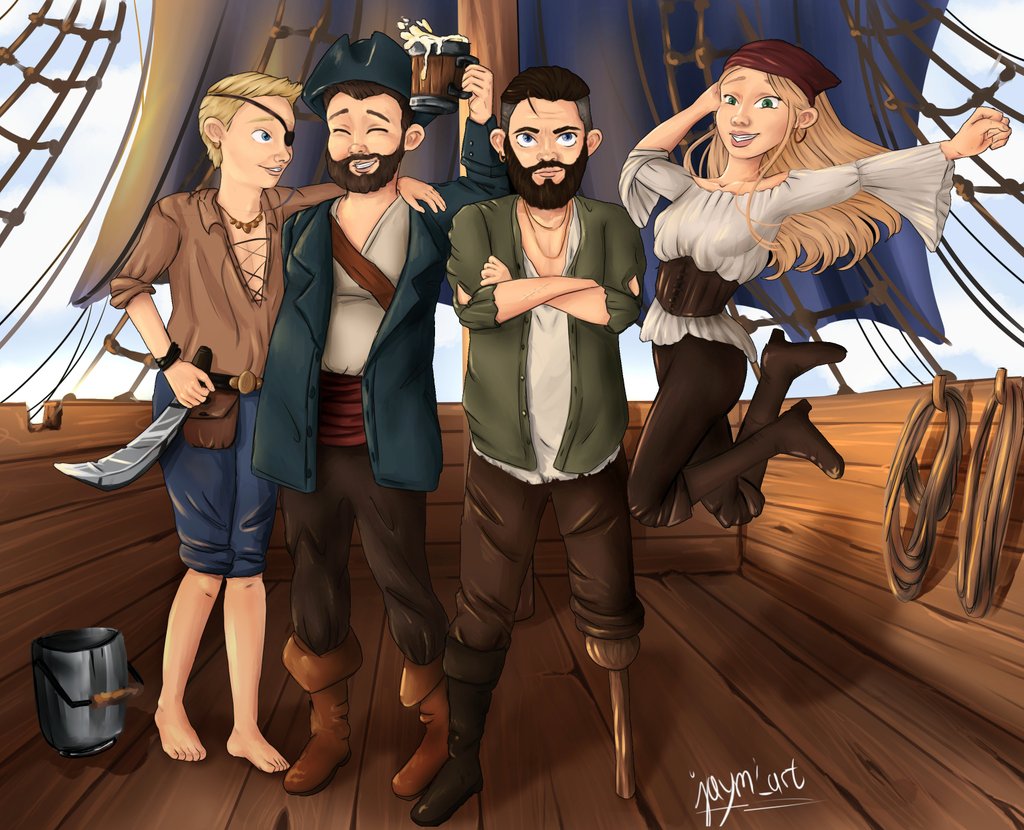 Jaymi_art's tweet photo. Wer sind die besten Piraten auf hoher See?
Die HWSQrew, natürlich!
Total fähig und organisiert ^^
#TeamHWSQ #SeaOfThieves #HWSQ https://t.co/3WAMEriizv