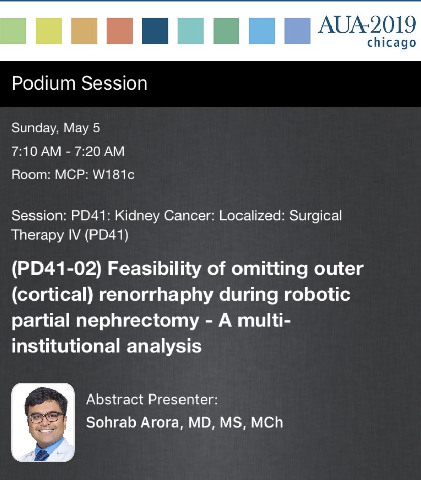 VCORE (@vattikuticore) on Twitter photo In two hours, <a href="/DrSohrab/">Sohrab Arora</a> will be presenting the work from <a href="/VattikutiCORE/">VCORE</a> and <a href="/VattikutiRobotx/">Vattikuti Foundation</a> on the feasibility of omitting outer cortical layer of renorrhaphy during robotic partial nephrectomy. <a href="/DrFAbdollah/">Firas Abdollah</a> <a href="/CraigRogersMD/">Craig Rogers MD</a> <a href="/MMenonMD/">Mani Menon</a> <a href="/urojeong/">Wooju Jeong</a> <a href="/alexmottrie/">Alex Mottrie</a> <a href="/MBhandariUrol/">Mahendra bhandari</a> #AUA19 In two hours, <a href="/DrSohrab/">Sohrab Arora</a> will be presenting the work from <a href="/VattikutiCORE/">VCORE</a> and <a href="/VattikutiRobotx/">Vattikuti Foundation</a> on the feasibility of omitting outer cortical layer of renorrhaphy during robotic partial nephrectomy. <a href="/DrFAbdollah/">Firas Abdollah</a> <a href="/CraigRogersMD/">Craig Rogers MD</a> <a href="/MMenonMD/">Mani Menon</a> <a href="/urojeong/">Wooju Jeong</a> <a href="/alexmottrie/">Alex Mottrie</a> <a href="/MBhandariUrol/">Mahendra bhandari</a> #AUA19