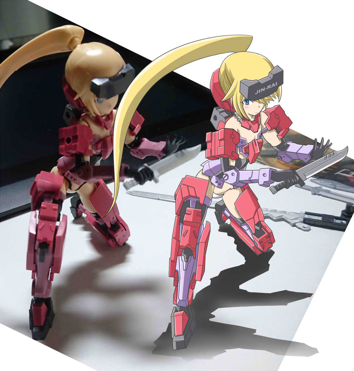 プラモ迅雷完成、ドット海 