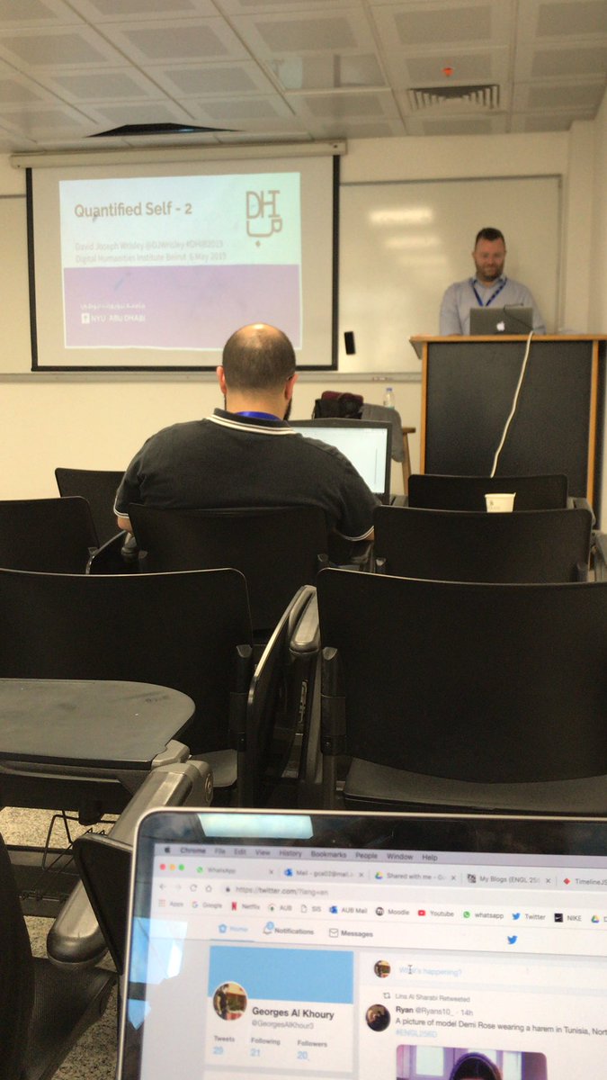 khourygeorges_'s tweet photo. It’s day 2! Thank you Dr. David Wrisley for teaching this course in a very interesting way. Amazing ideas circulating in the class! You should know where your data is going, it is very creepy !😳 #engl256d #dhib https://t.co/4N8JqA1AwX