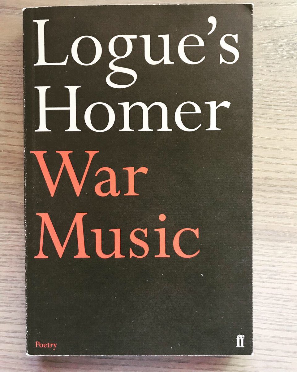 Day 3 - Christopher Logue’s reimagining of the Iliad is something I could read again and again. By turns elegant, cinematic and utterly brutal, you can’t really describe it in a tweet. Even writing ‘tweet’ in the company of War Music seems ridiculous.