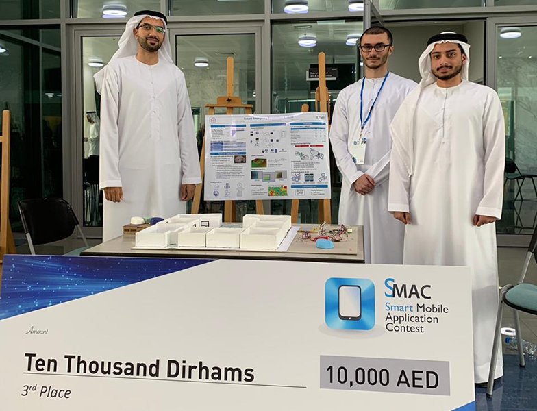 Congrats to the Computer Science &amp; Engineering team at <a href="/AUSharjah/">American University of Sharjah</a> for winning the 3rd place at the Smart Mobile Application Contest held at <a href="/KhalifaUni/">جامعة خليفة للعلوم والتكنولوجيا</a>. The team built a Smart Emergency Evacuation System. 
bit.ly/2ZPG4UC