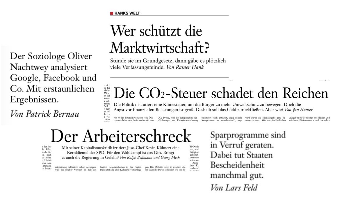 Was Euch heute in der FAS erwartet? Unter anderem das. #Kühnert #Schuldenbremse #CO2Steuer #PlatformCapitalism