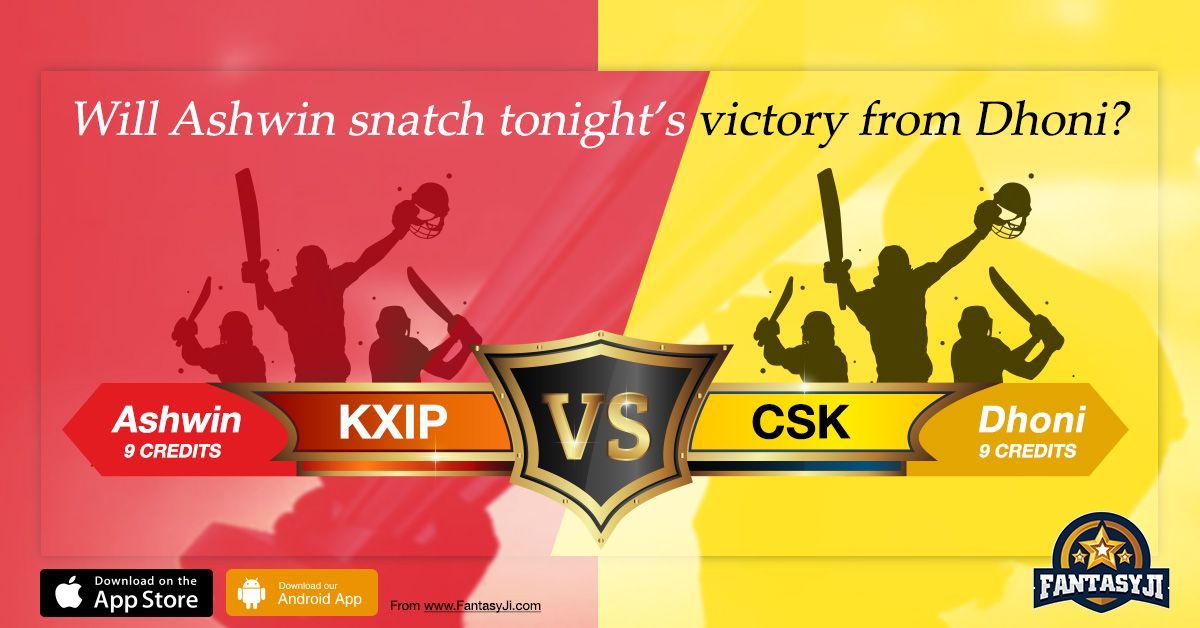 FantasyJi_'s tweet photo. What’s going to happen tonight? Who will take his team to the victory, Ashwin or Dhoni?
Create your team on FantasyJi app. To download the app, visit https://t.co/YREj66ofu4. #KheloJi with #FantasyJi https://t.co/X2RnUxob27