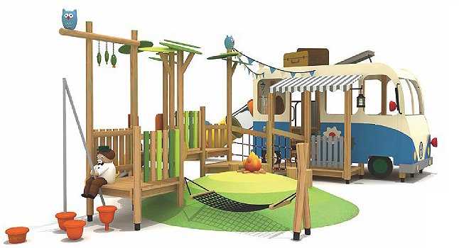 kids wooden playset