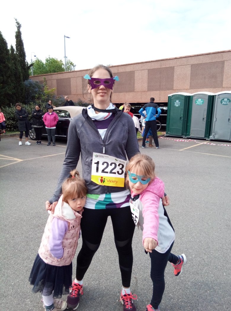 paulcurtley's tweet photo. These superheroes are ready for #RunFrimley in support of @FHealthCharity Go @cartoontowntyke #BuzzGirl & #BizzyLizzy https://t.co/iTANjJ4EzJ