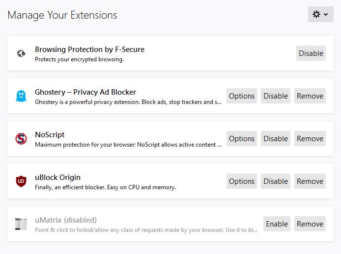 s3cmate's tweet image. Result #privacy #FirefoxAddons (2/2)